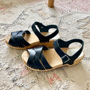 Sandgrens Rio Grande Low Clog Sandals Strappy Black 39EU/8US